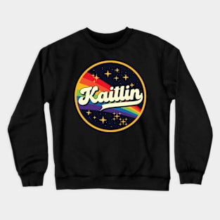 Kaitlin // Rainbow In Space Vintage Style Crewneck Sweatshirt